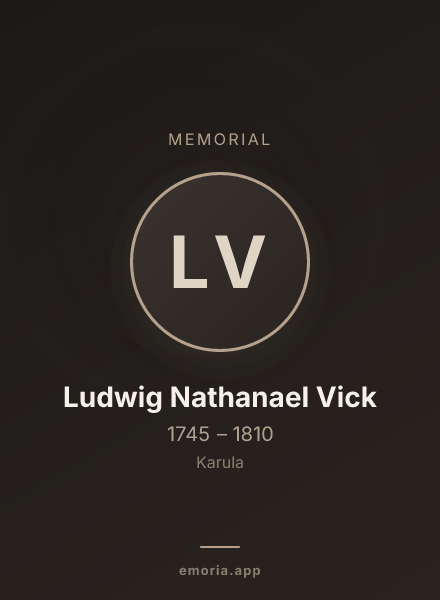 Memorial portrait of Ludwig Nathanael Vick