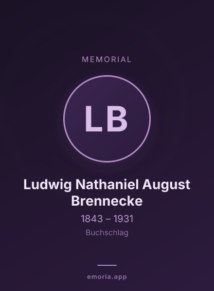 Memorial portrait of Ludwig Nathaniel August Brennecke