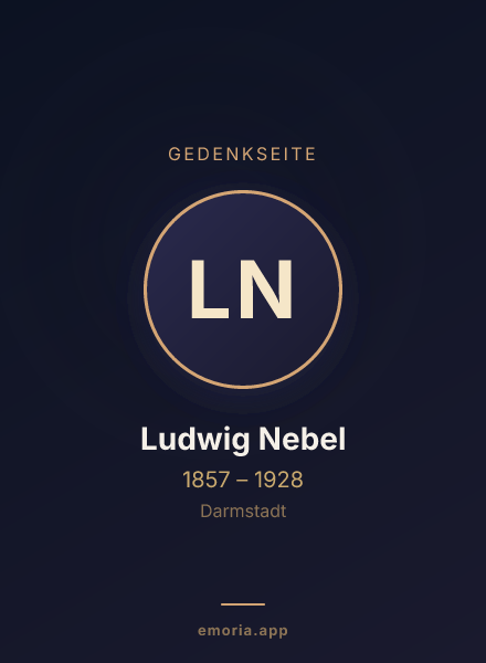 Gedenkportrait von Ludwig Nebel