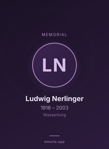 Memorial portrait of Ludwig Nerlinger