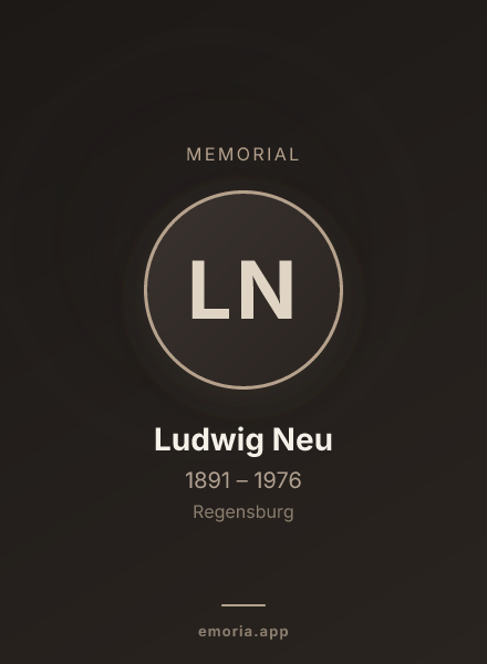 Memorial portrait of Ludwig Neu