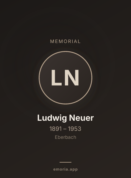 Memorial portrait of Ludwig Neuer