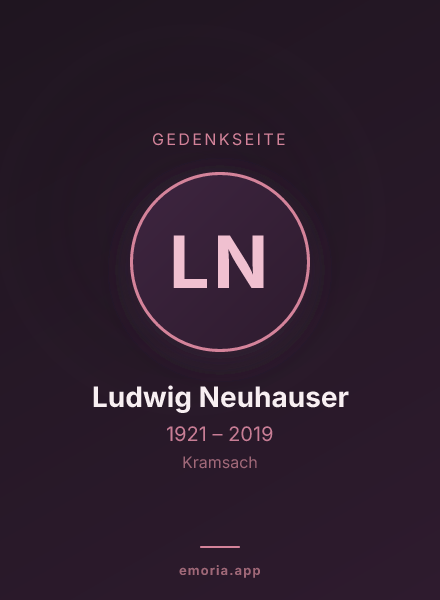 Gedenkportrait von Ludwig Neuhauser