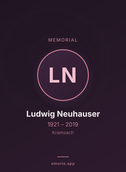 Memorial portrait of Ludwig Neuhauser
