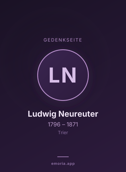 Gedenkportrait von Ludwig Neureuter
