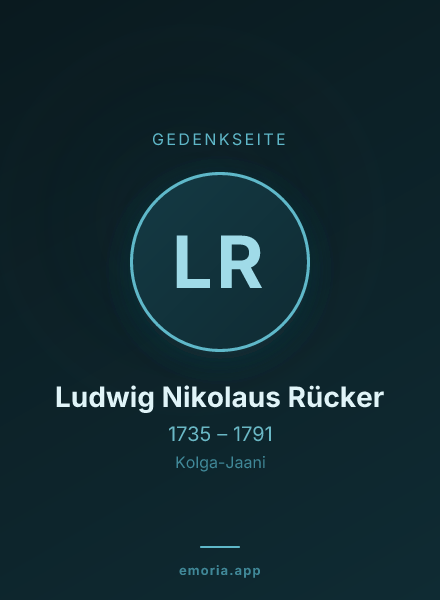 Gedenkportrait von Ludwig Nikolaus Rücker