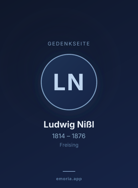 Gedenkportrait von Ludwig Nißl