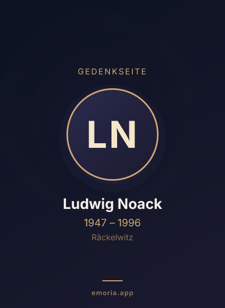 Gedenkportrait von Ludwig Noack