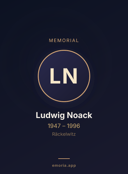 Memorial portrait of Ludwig Noack