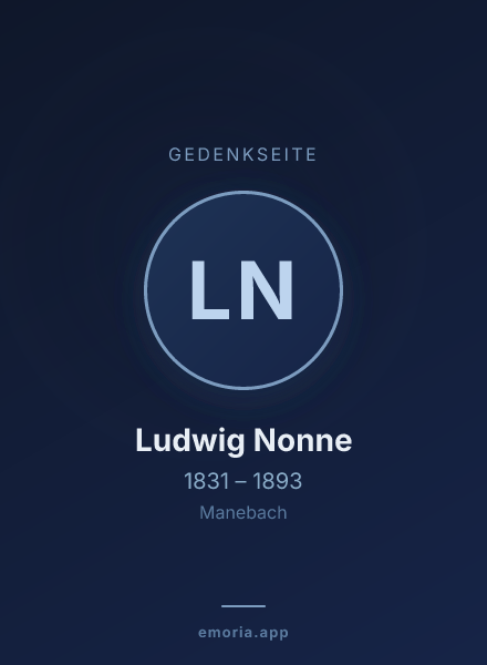 Gedenkportrait von Ludwig Nonne