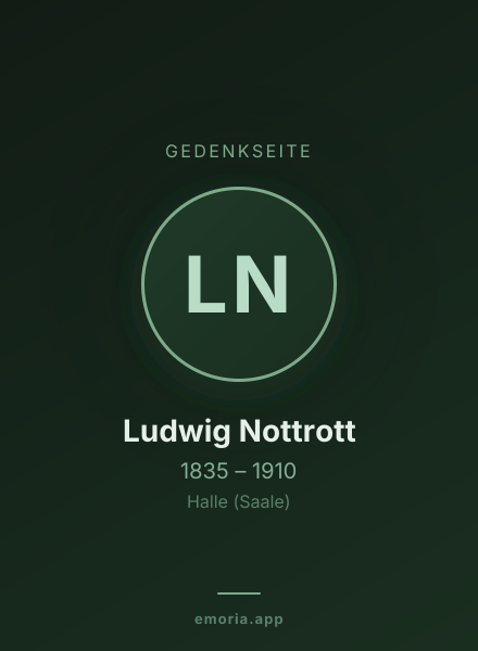 Gedenkportrait von Ludwig Nottrott