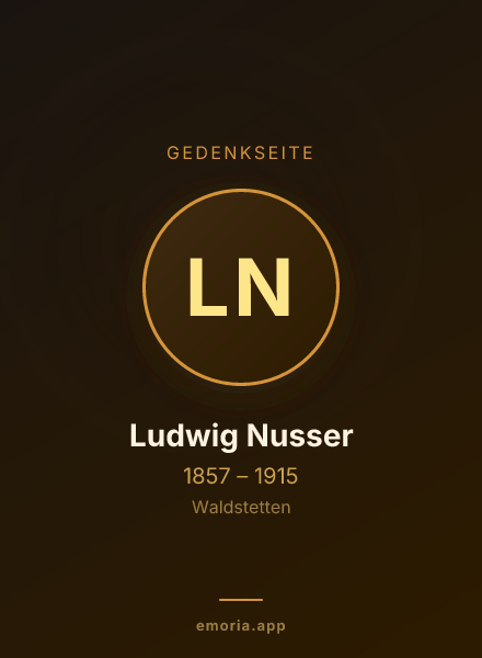 Gedenkportrait von Ludwig Nusser