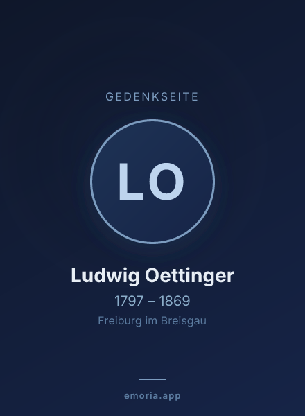Gedenkportrait von Ludwig Oettinger