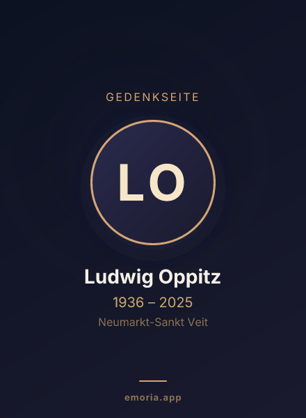 Gedenkportrait von Ludwig Oppitz
