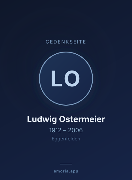 Gedenkportrait von Ludwig Ostermeier