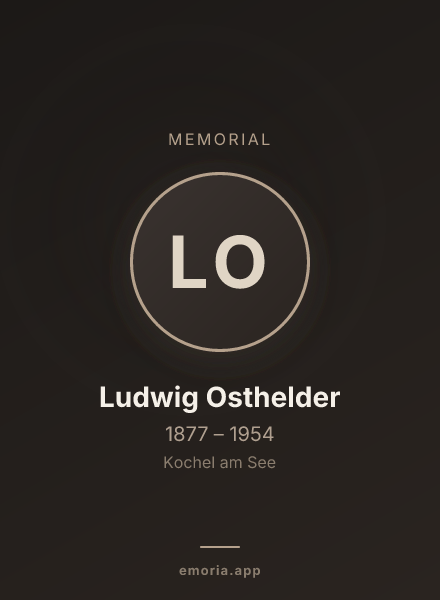 Memorial portrait of Ludwig Osthelder