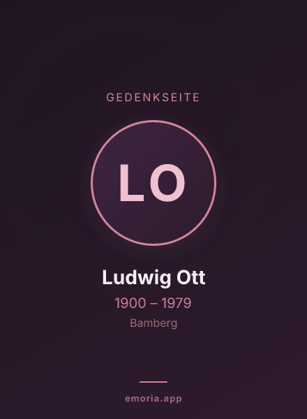 Gedenkportrait von Ludwig Ott