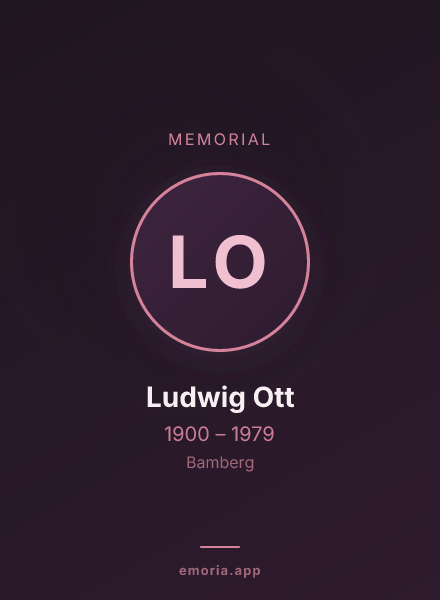 Memorial portrait of Ludwig Ott
