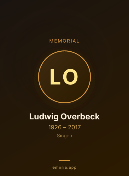 Memorial portrait of Ludwig Overbeck