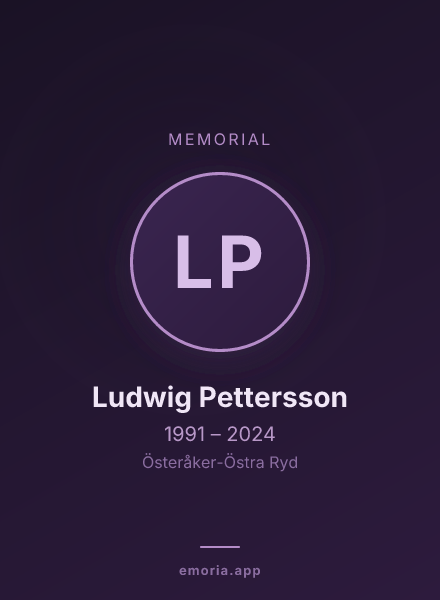 Memorial portrait of Ludwig Pettersson