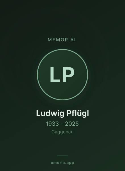 Memorial portrait of Ludwig Pflügl