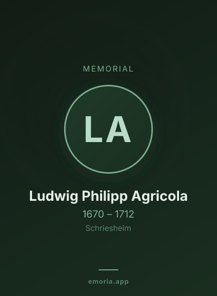 Memorial portrait of Ludwig Philipp Agricola