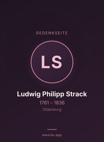 Gedenkportrait von Ludwig Philipp Strack