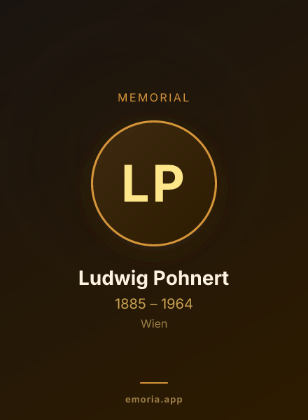Memorial portrait of Ludwig Pohnert