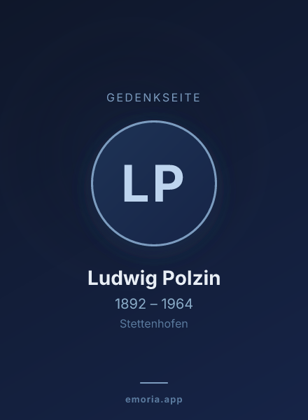 Gedenkportrait von Ludwig Polzin