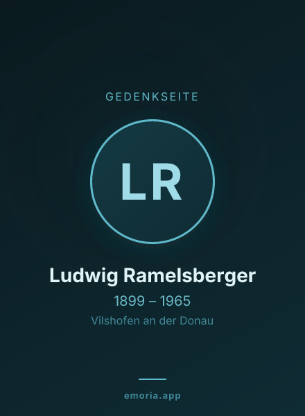 Gedenkportrait von Ludwig Ramelsberger