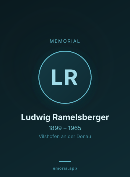 Memorial portrait of Ludwig Ramelsberger