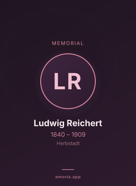 Memorial portrait of Ludwig Reichert