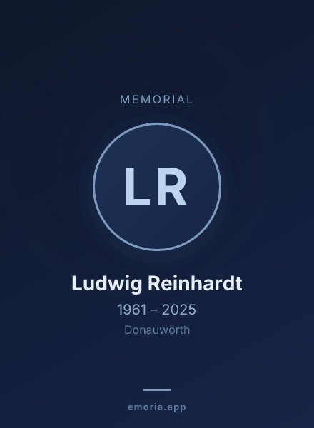 Memorial portrait of Ludwig Reinhardt