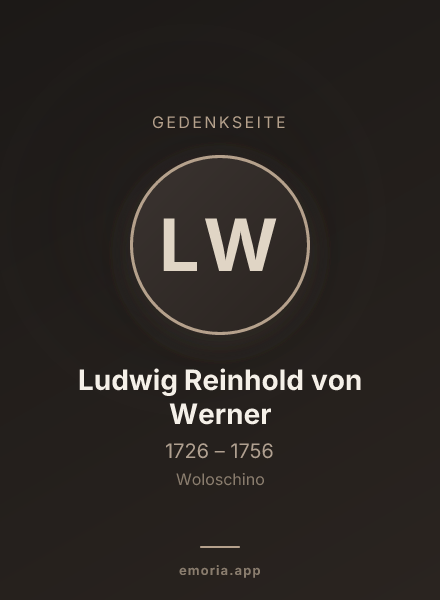 Gedenkportrait von Ludwig Reinhold von Werner