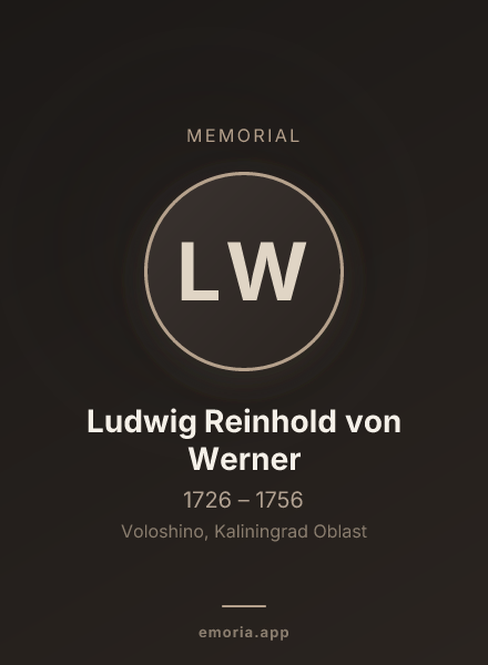 Memorial portrait of Ludwig Reinhold von Werner