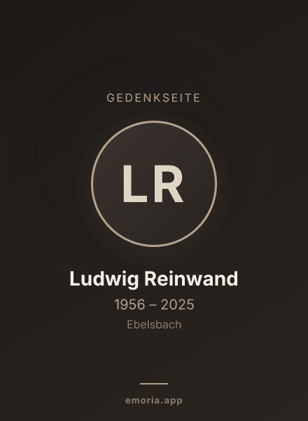 Gedenkportrait von Ludwig Reinwand