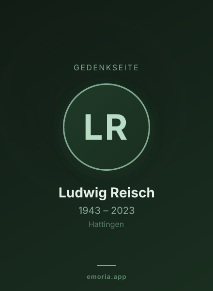 Gedenkportrait von Ludwig Reisch