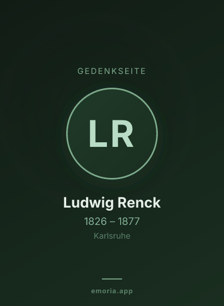 Gedenkportrait von Ludwig Renck
