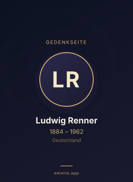 Gedenkportrait von Ludwig Renner
