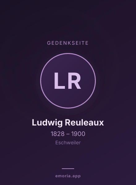 Gedenkportrait von Ludwig Reuleaux