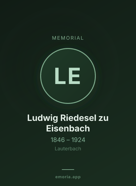 Memorial portrait of Ludwig Riedesel zu Eisenbach