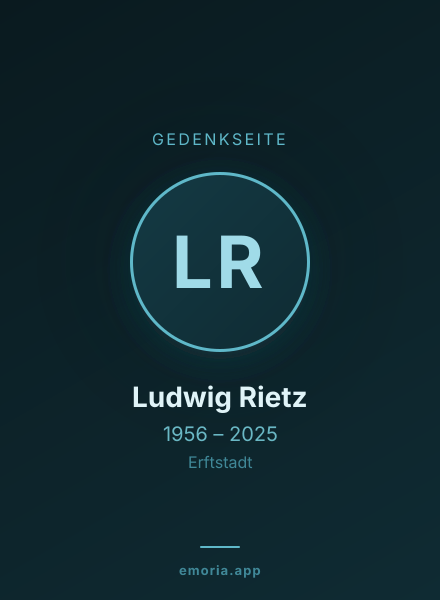 Gedenkportrait von Ludwig Rietz
