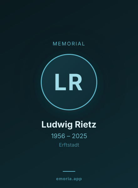 Memorial portrait of Ludwig Rietz