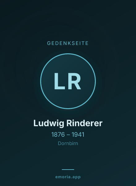 Gedenkportrait von Ludwig Rinderer