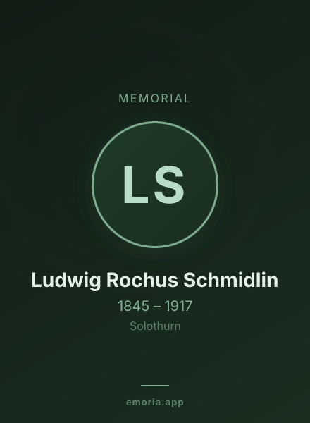 Memorial portrait of Ludwig Rochus Schmidlin
