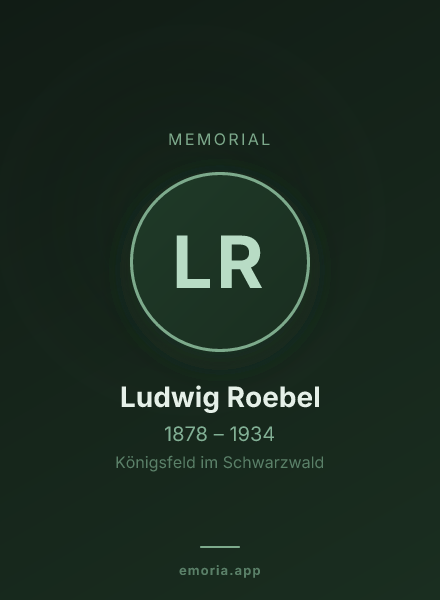 Memorial portrait of Ludwig Roebel
