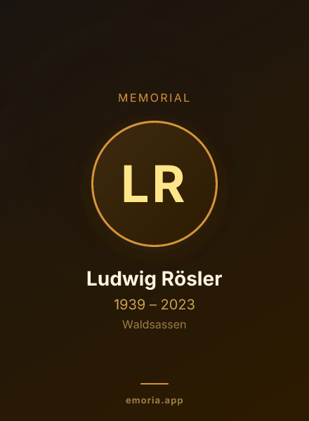 Memorial portrait of Ludwig Rösler