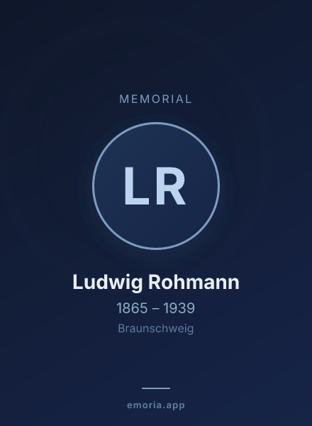 Memorial portrait of Ludwig Rohmann