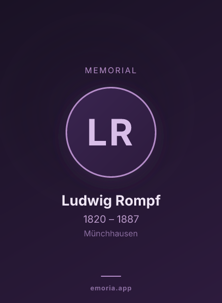 Memorial portrait of Ludwig Rompf