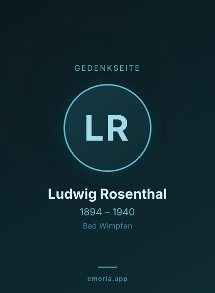 Gedenkportrait von Ludwig Rosenthal